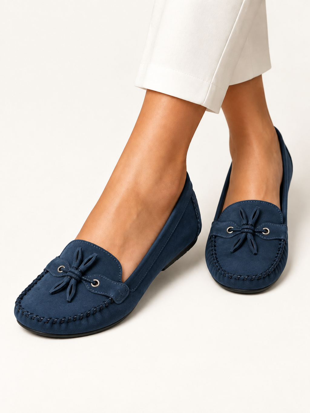 Olivia mocasines ortopédicos azules en catálogo premium