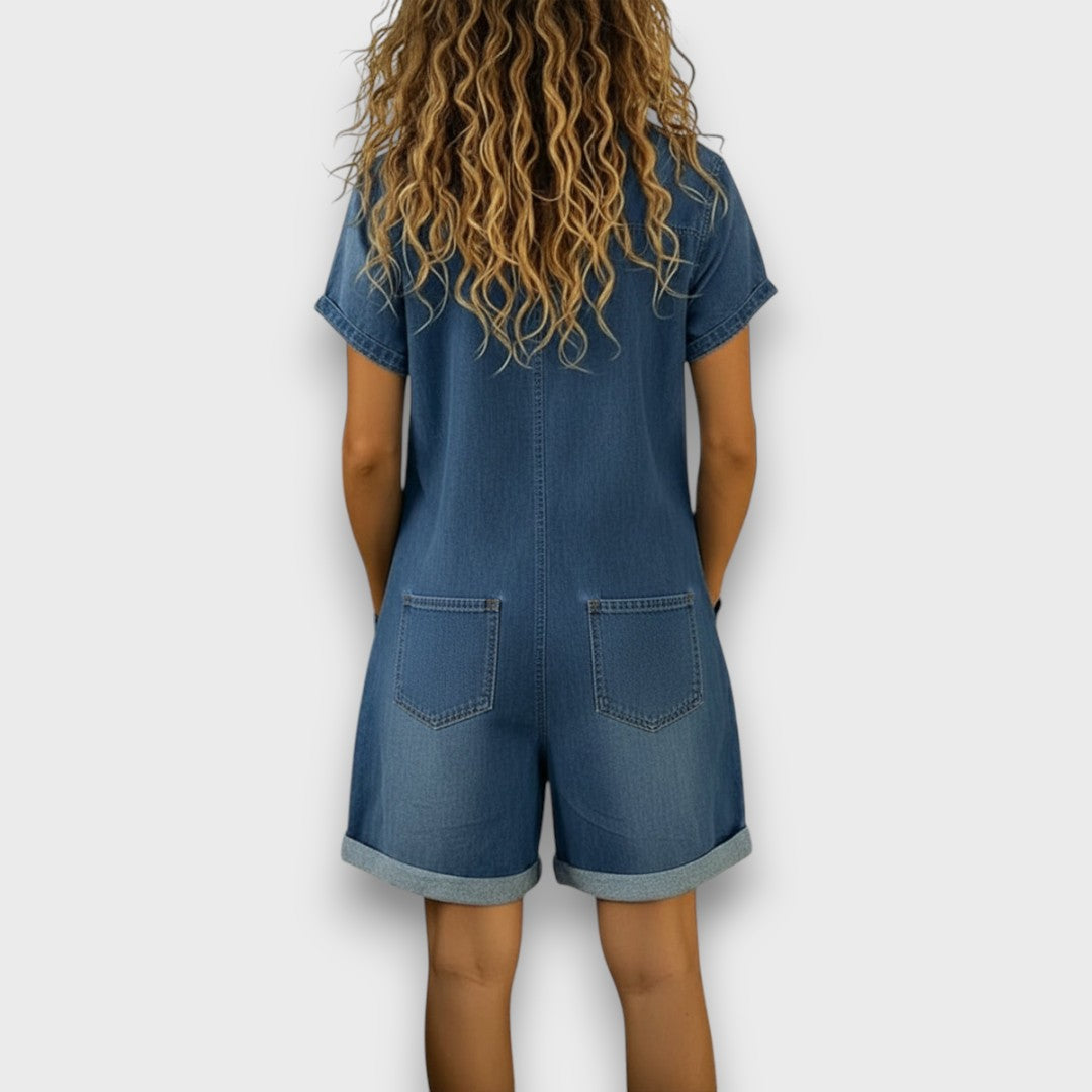 Joan | Peto corto de aspecto denim vintage