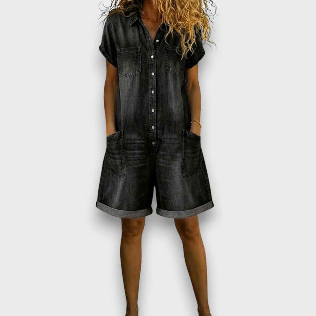 Joan | Peto corto de aspecto denim vintage