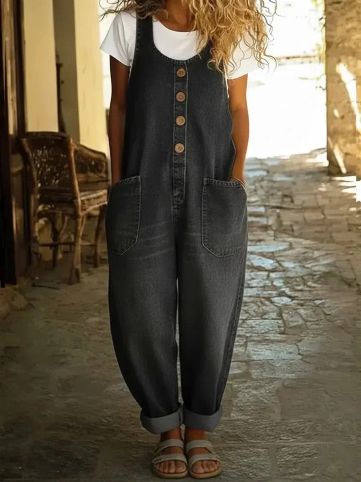 Ruth | Pantalones de mezclilla vintage de algodón suave con pierna ancha
