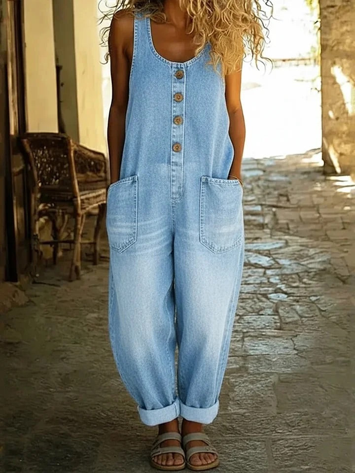 Ruth | Pantalones de mezclilla vintage de algodón suave con pierna ancha