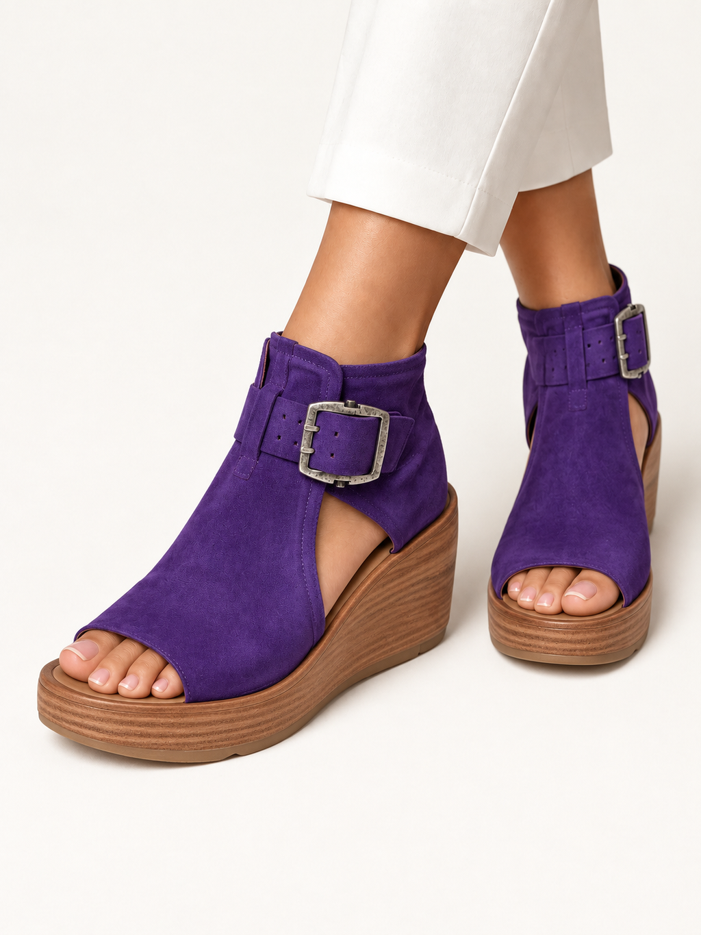 Zendaya botines de cuña violeta en catálogo premium